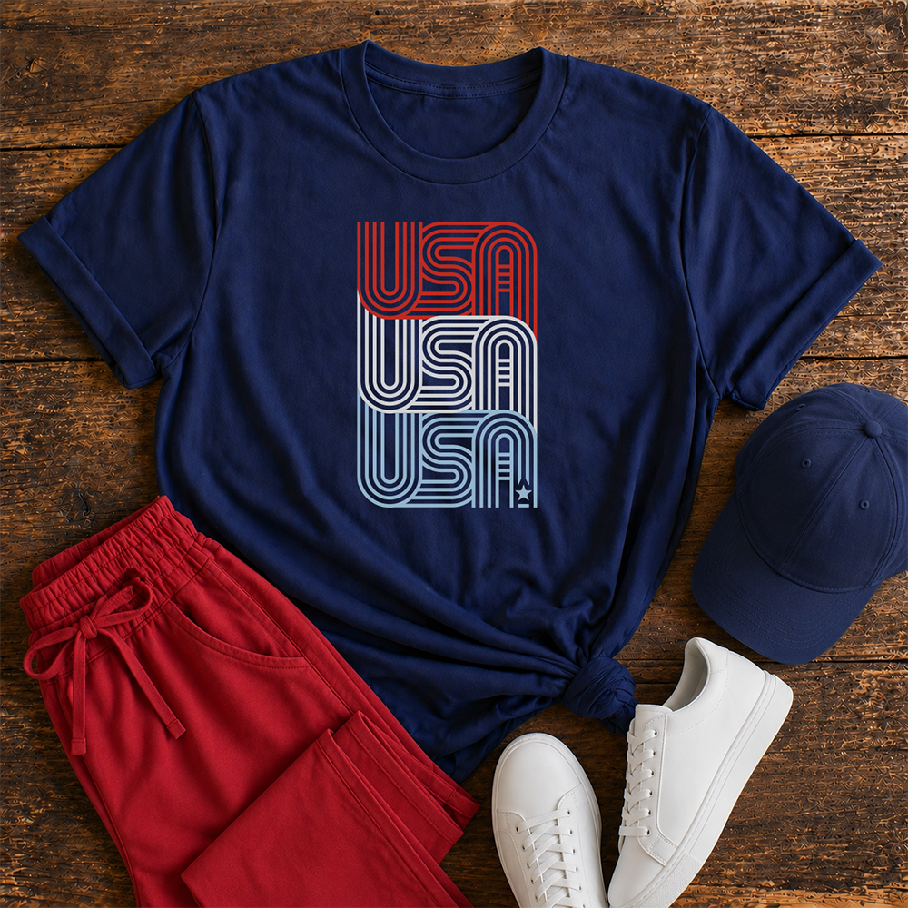 USA Lines - T-shirt (Navy)