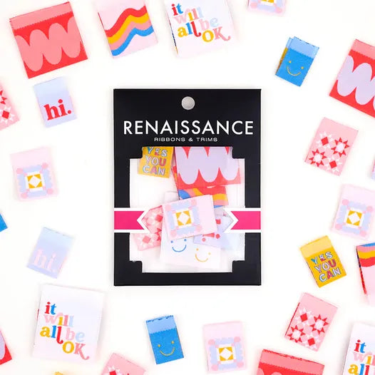 Renaissance Ribbons Playful Woven Labels Multipack (8 pcs)