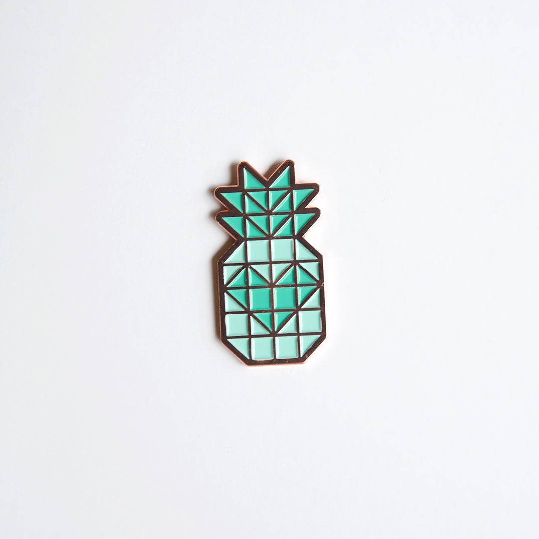 Pineapple Love Block Enamel Pin Maker Valley