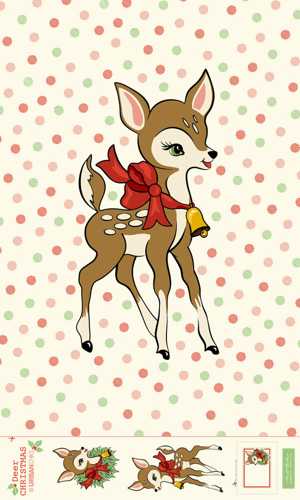 Deer Christmas Deer Panel