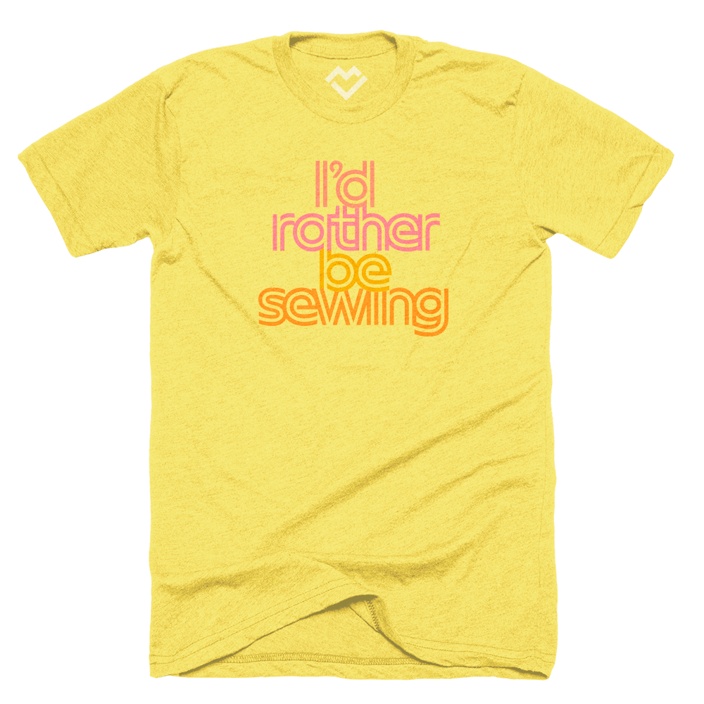
            
                Load image into Gallery viewer, I&amp;#39;d Rather Be Sewing T-shirt - Yellow
            
        