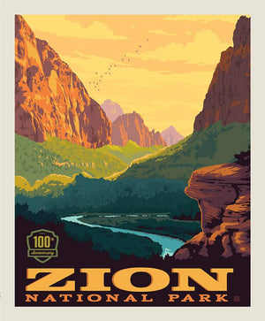 National Parks Poster Zion - Panel