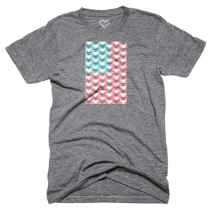 Flying Geese American Flag T-shirt