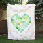Pixelated Heart Quilt Kit - Green