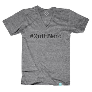 #QuiltNerd V-neck T-shirt (by Diary of a Quilter) - Maker Valley