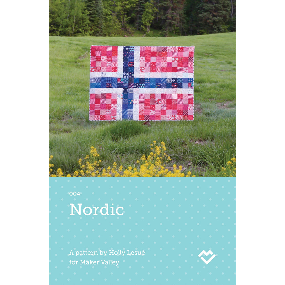 Nordic - Norway Flag Quilt Pattern - Paper Pattern - Maker Valley