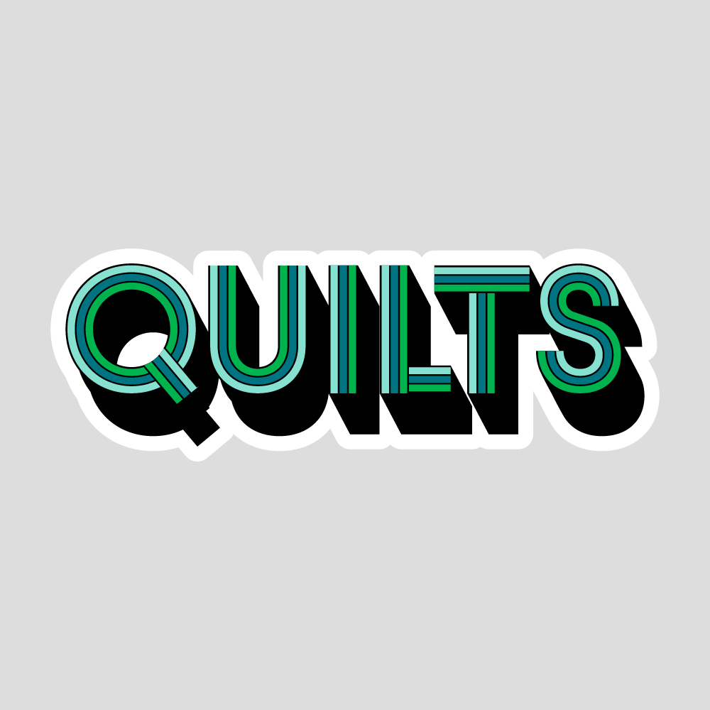 Quilts - Sticker (Cool Colors)