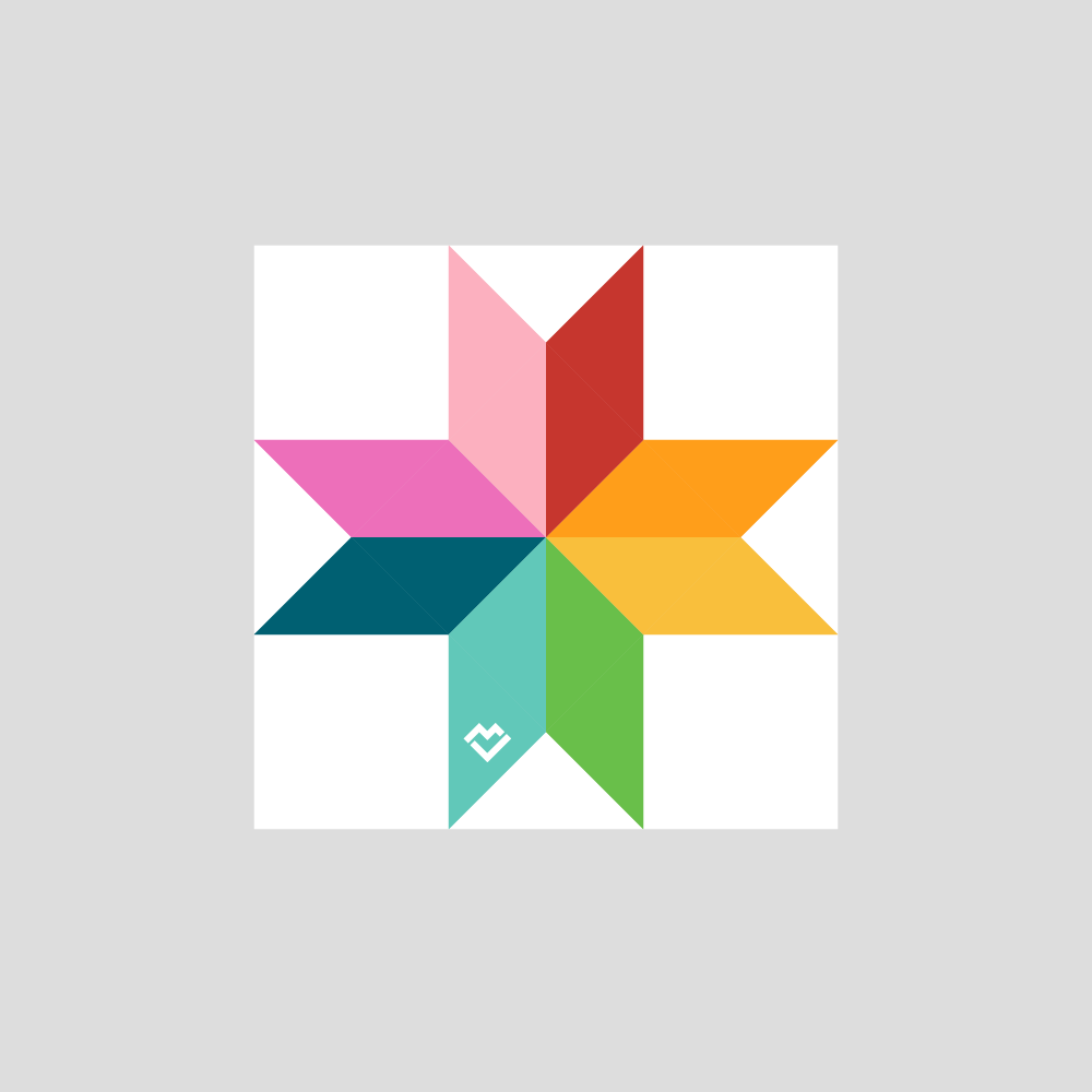 Right Hand of Friendship Quilt Block - Sticker