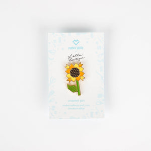 Scrappy Sunflower Enamel Pin (By Lella Boutique) - Maker Valley