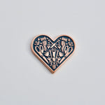 Navy Sewing Heart - Enamel Pin