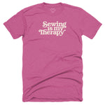 Sewing Is My Therapy T-shirt (Magenta)