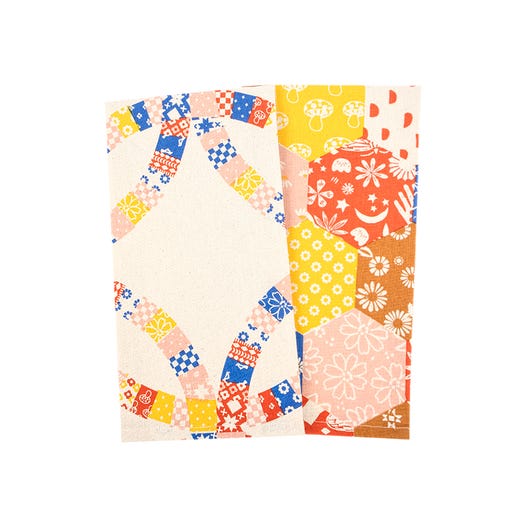 Honey Quilt Block Tea Towels (Set of 2) by Alexia Abegg For Ruby Star Society