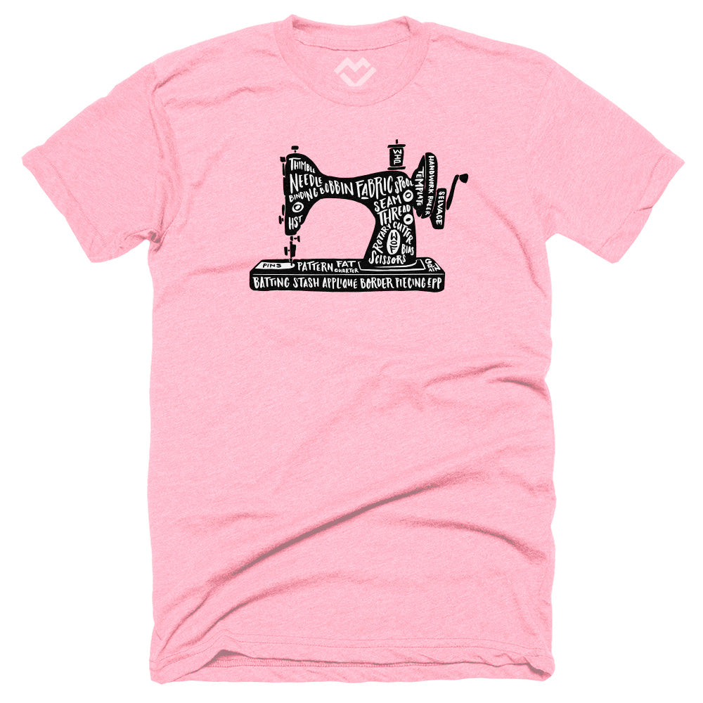 Vintage Sewing Machine T-shirt (Pink)