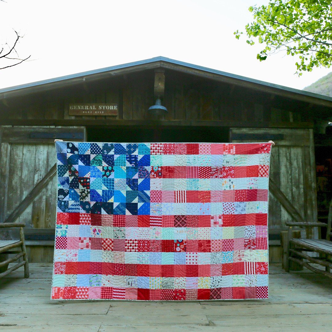 Yankee Doodle Dandy - USA Flag Quilt Pattern - Paper Pattern - Maker Valley